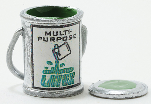 Dollhouse Miniature Paint Can, Open